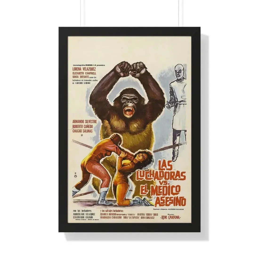 DOCTOR OF DOOM 1963 - Framed Movie Poster 20" x 30" Black - The Sticker Space