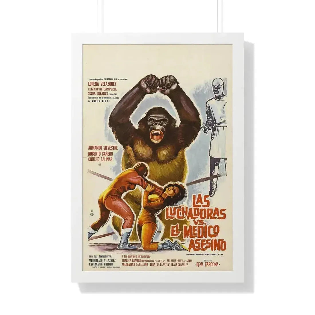 DOCTOR OF DOOM 1963 - Framed Movie Poster 20" x 30" White - The Sticker Space