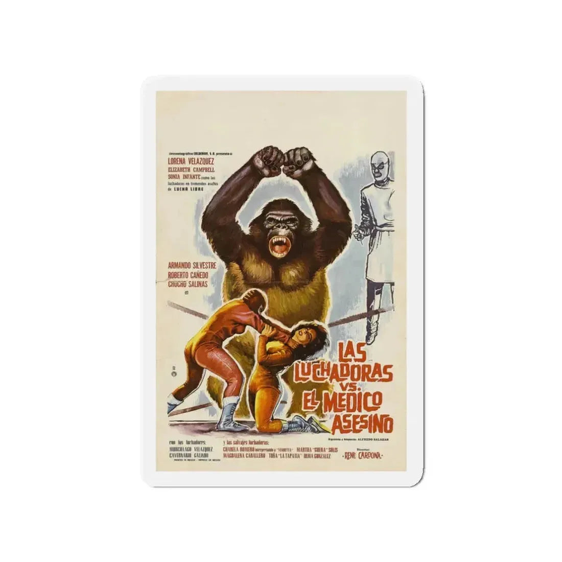 DOCTOR OF DOOM 1963 Movie Poster - Refrigerator Magnet 3 Inch - The Sticker Space