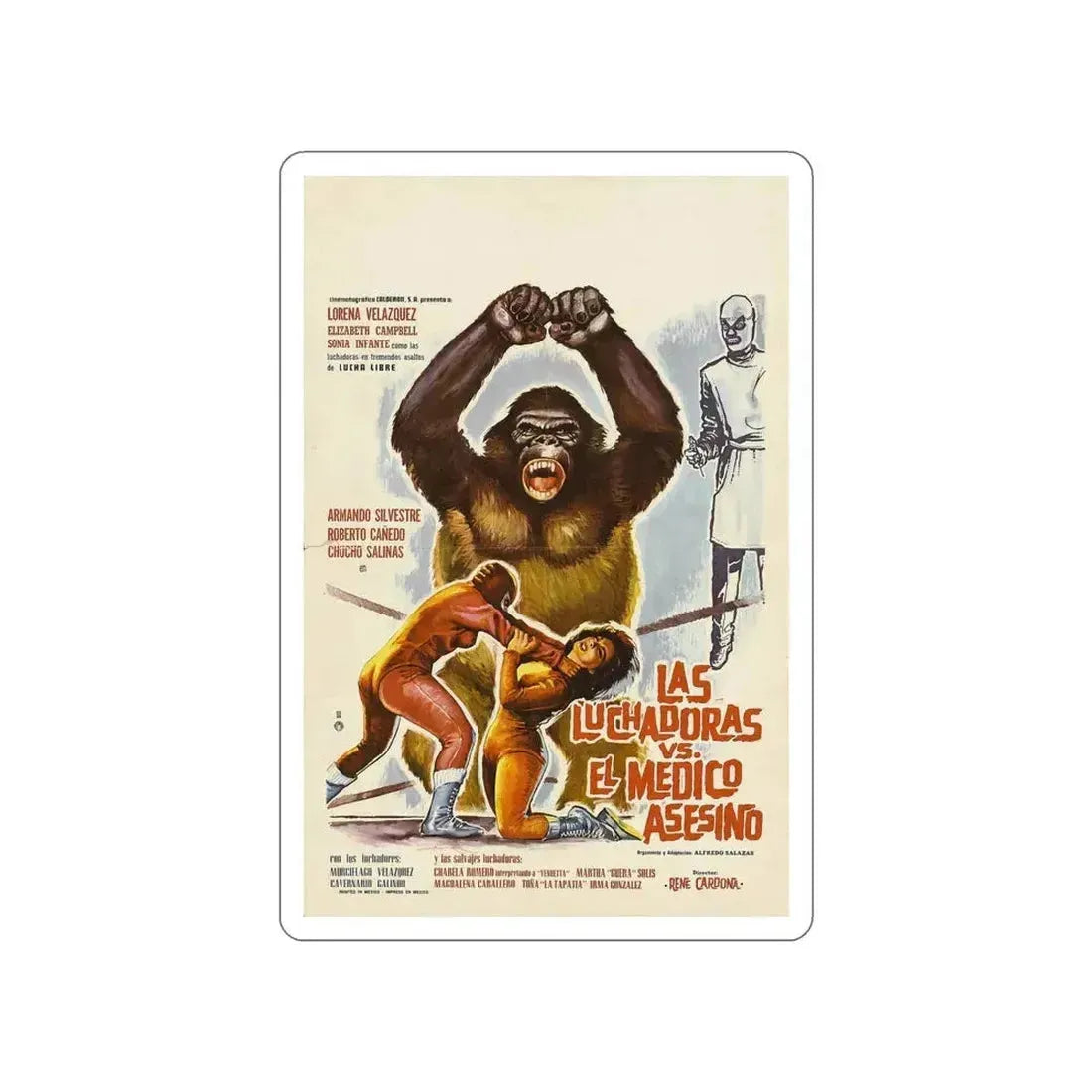 DOCTOR OF DOOM 1963 Movie Poster STICKER Vinyl Die-Cut Decal 6 Inch - The Sticker Space