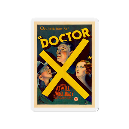 DOCTOR X 1932 Movie Poster - Die-Cut Magnet-4" x 4"-The Sticker Space