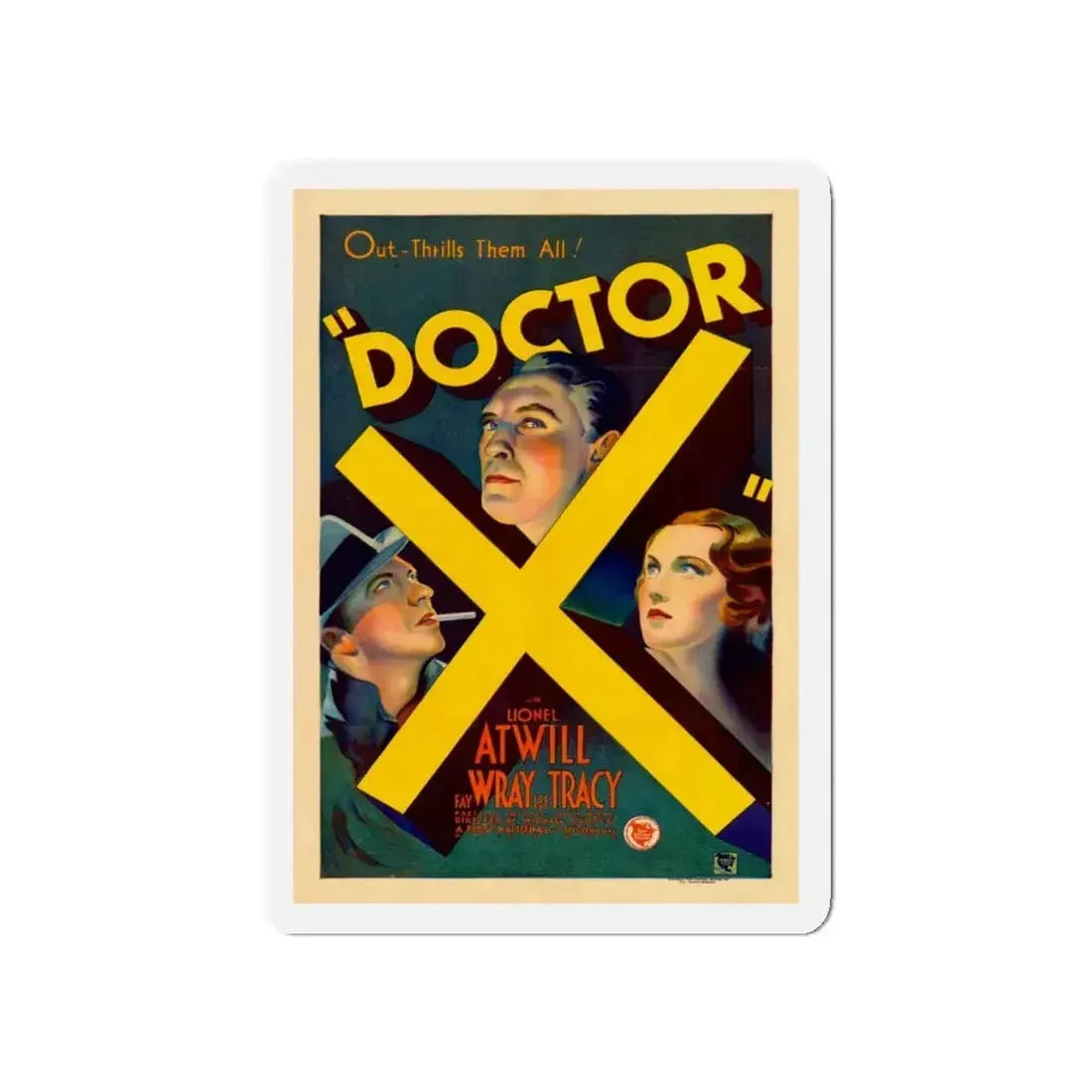DOCTOR X 1932 Movie Poster - Refrigerator Magnet - The Sticker Space