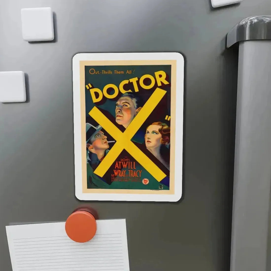 DOCTOR X 1932 Movie Poster - Refrigerator Magnet - The Sticker Space