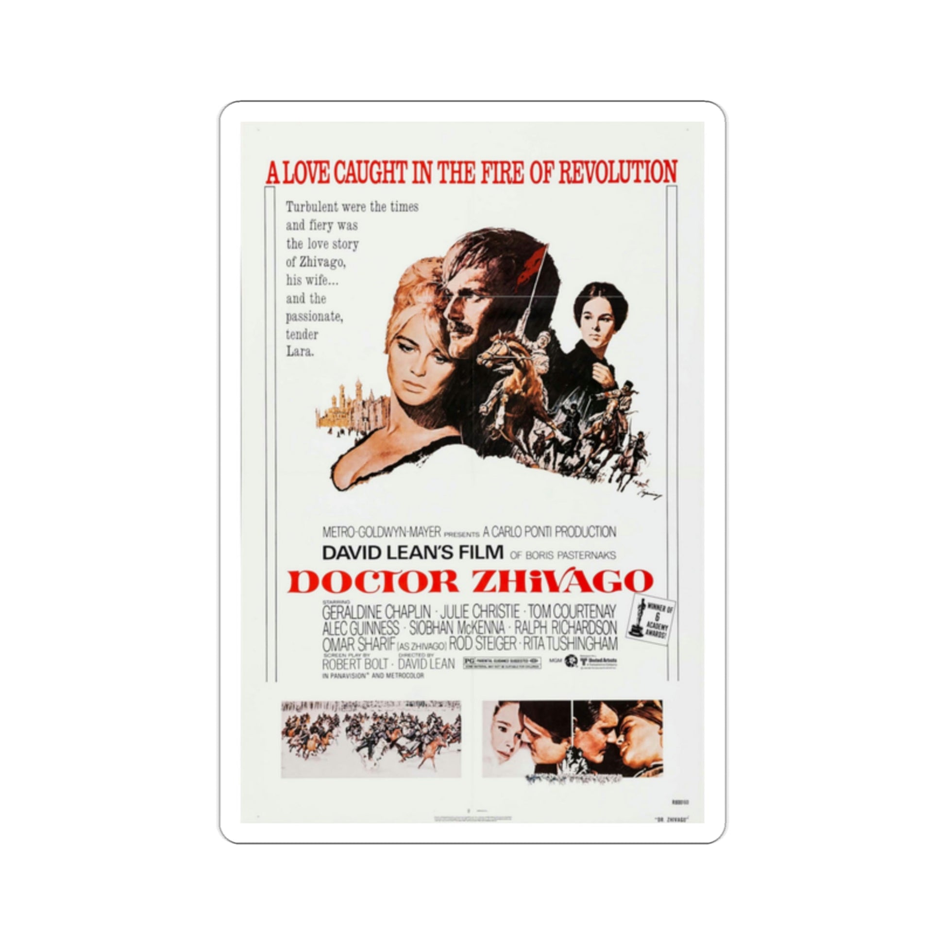 Doctor Zhivago 1965 Movie Poster STICKER Vinyl Die-Cut Decal-2 Inch-The Sticker Space