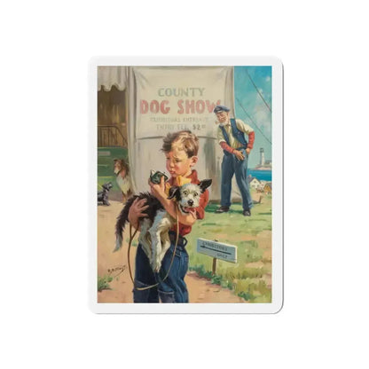 Dog Show (Magazine Illustration) Refrigerator Magnet 6 Inch Die-Cut - The Sticker Space