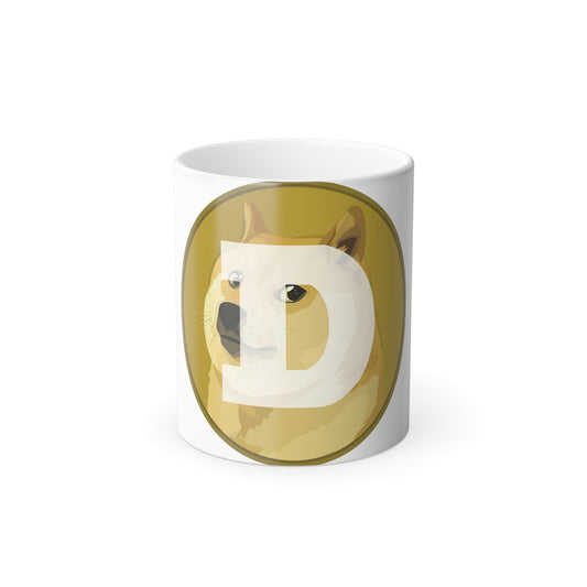 DOGECOIN DOGE (Cryptocurrency) Color Changing Mug 11oz-11oz-The Sticker Space