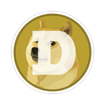 DOGECOIN DOGE (Cryptocurrency) STICKER Vinyl Die-Cut Decal-2 Inch-The Sticker Space