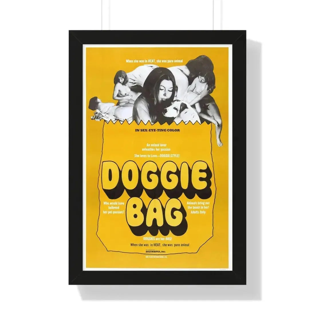 DOGGIE BAG 1969 - Framed Movie Poster 16″ x 24″ Black - The Sticker Space