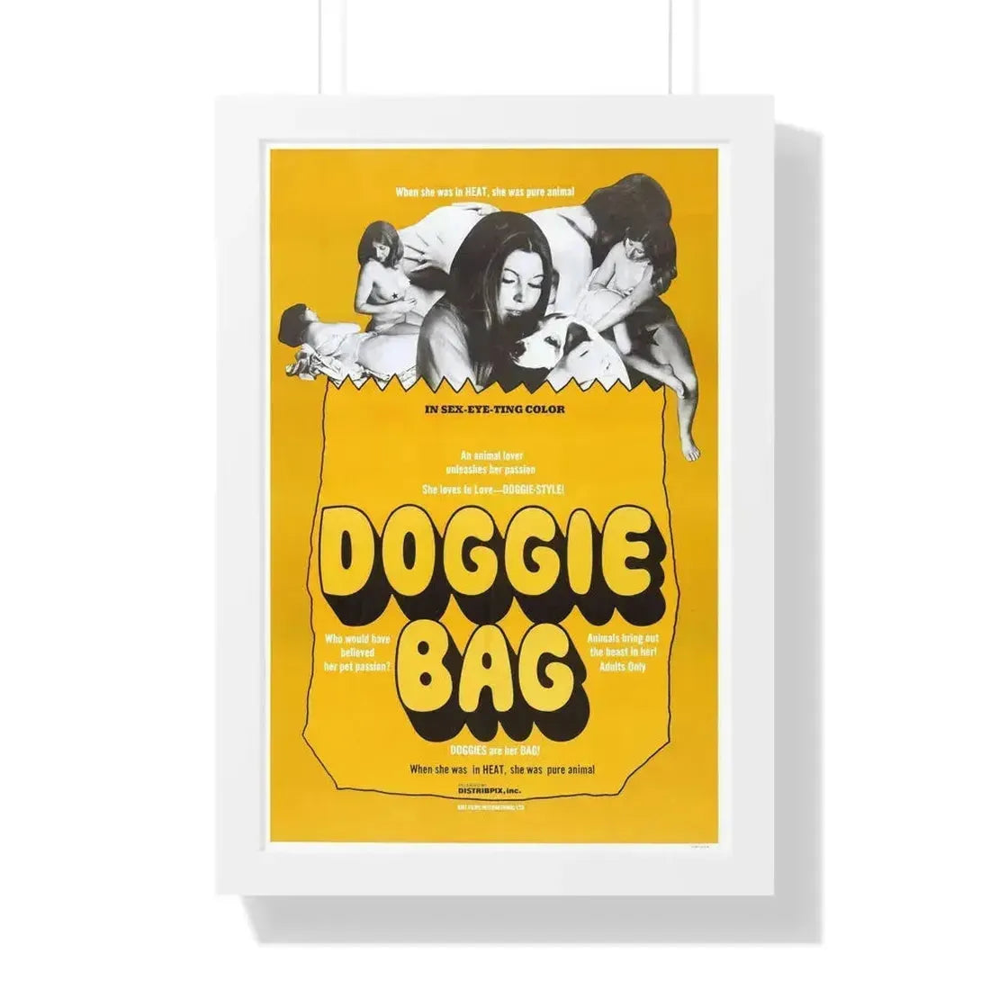 DOGGIE BAG 1969 - Framed Movie Poster 16″ x 24″ White - The Sticker Space