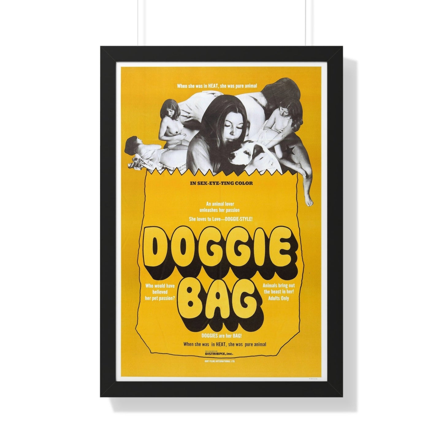 DOGGIE BAG 1969 - Framed Movie Poster-20" x 30"-The Sticker Space