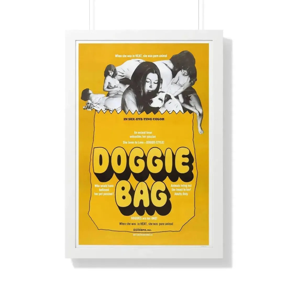 DOGGIE BAG 1969 - Framed Movie Poster 20" x 30" White - The Sticker Space
