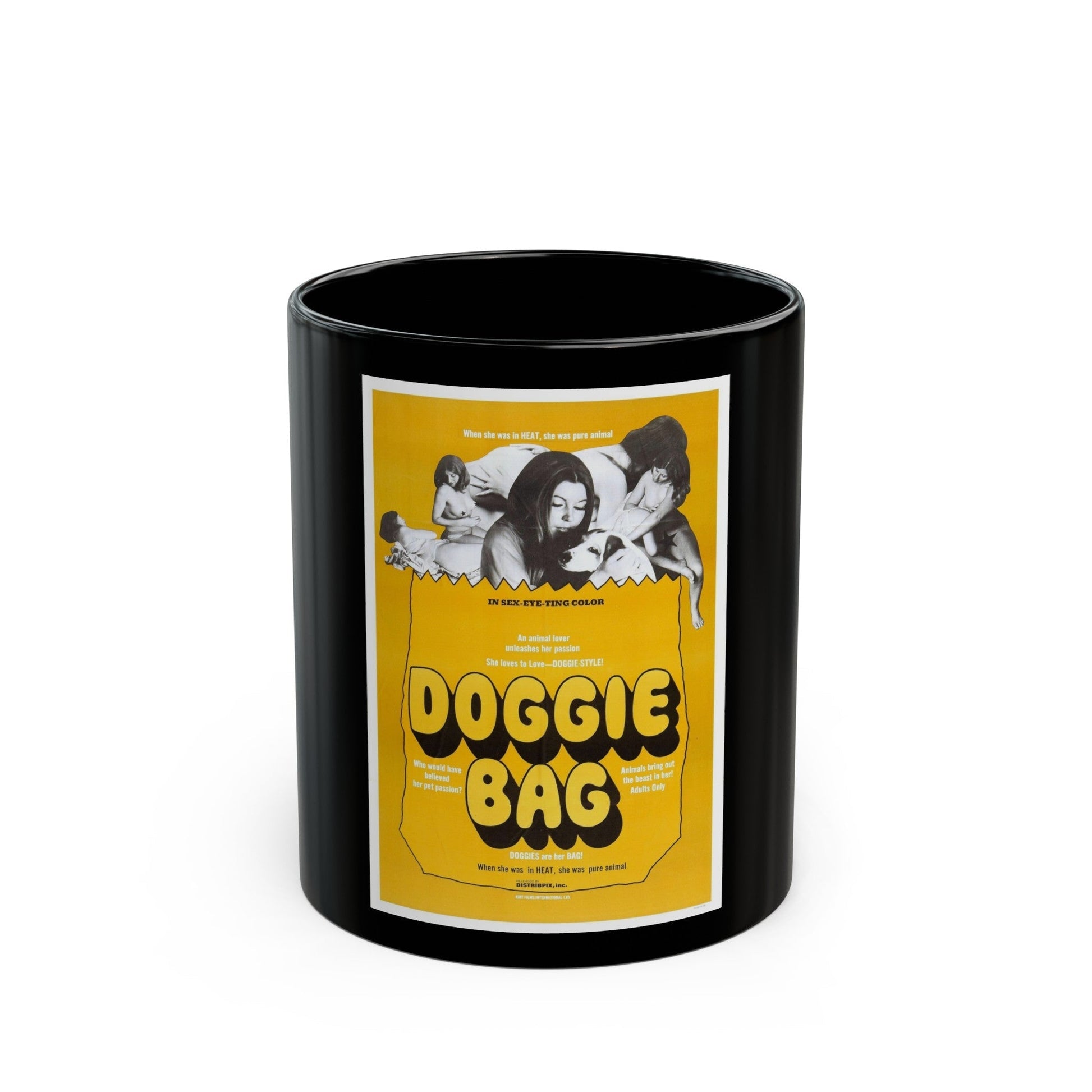 DOGGIE BAG 1969 Movie Poster - Black Coffee Mug-11oz-The Sticker Space