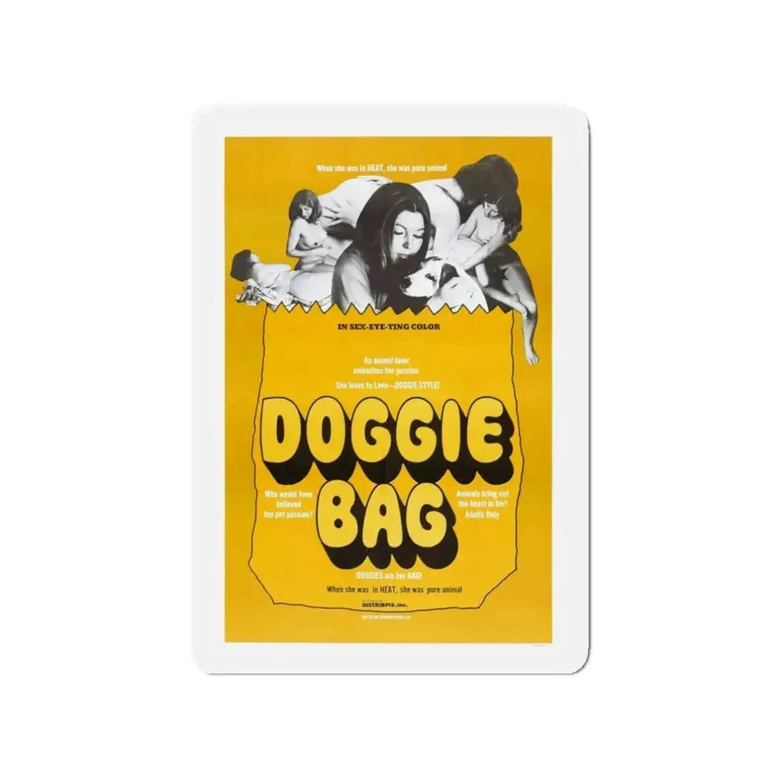 DOGGIE BAG 1969 Movie Poster - Refrigerator Magnet - The Sticker Space