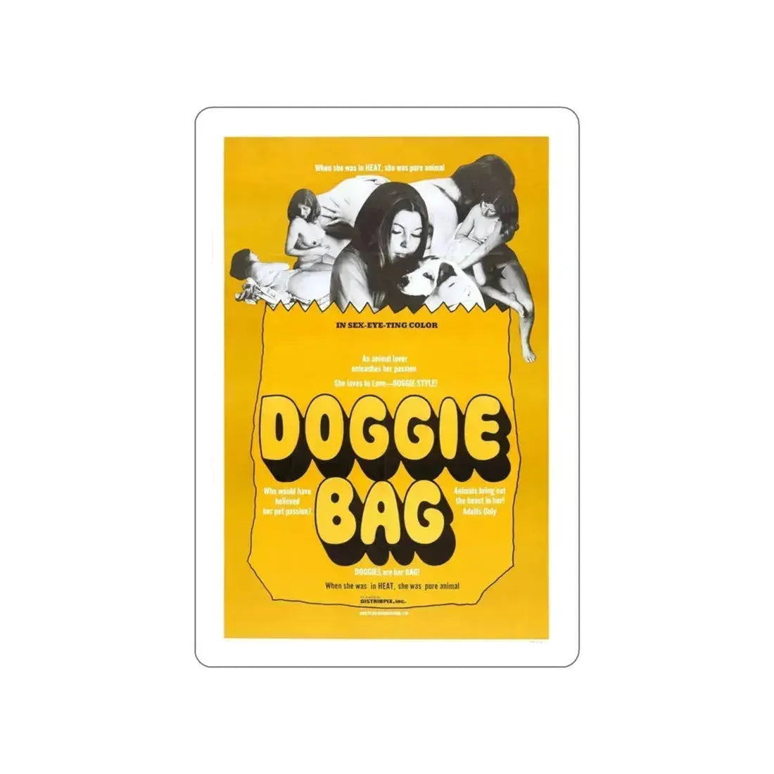 DOGGIE BAG 1969 Movie Poster STICKER Vinyl Die-Cut Decal 3 Inch - The Sticker Space