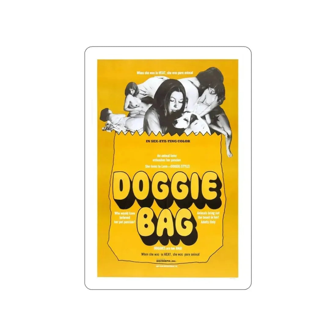 DOGGIE BAG 1969 Movie Poster STICKER Vinyl Die-Cut Decal - The Sticker Space