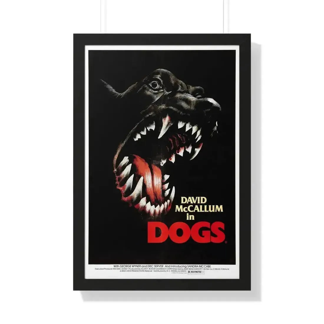 DOGS 1976 - Framed Movie Poster - The Sticker Space