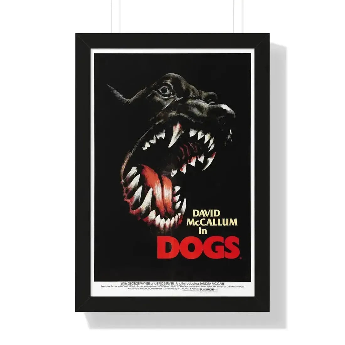DOGS 1976 - Framed Movie Poster - The Sticker Space