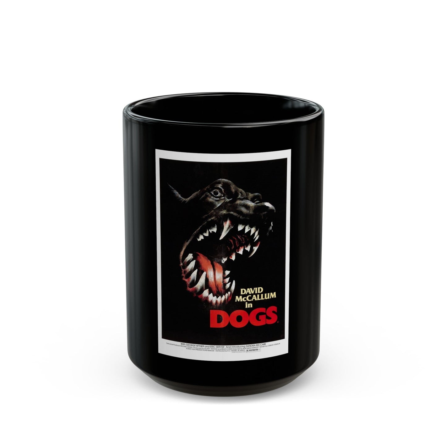 DOGS 1976 Movie Poster - Black Coffee Mug-15oz-The Sticker Space