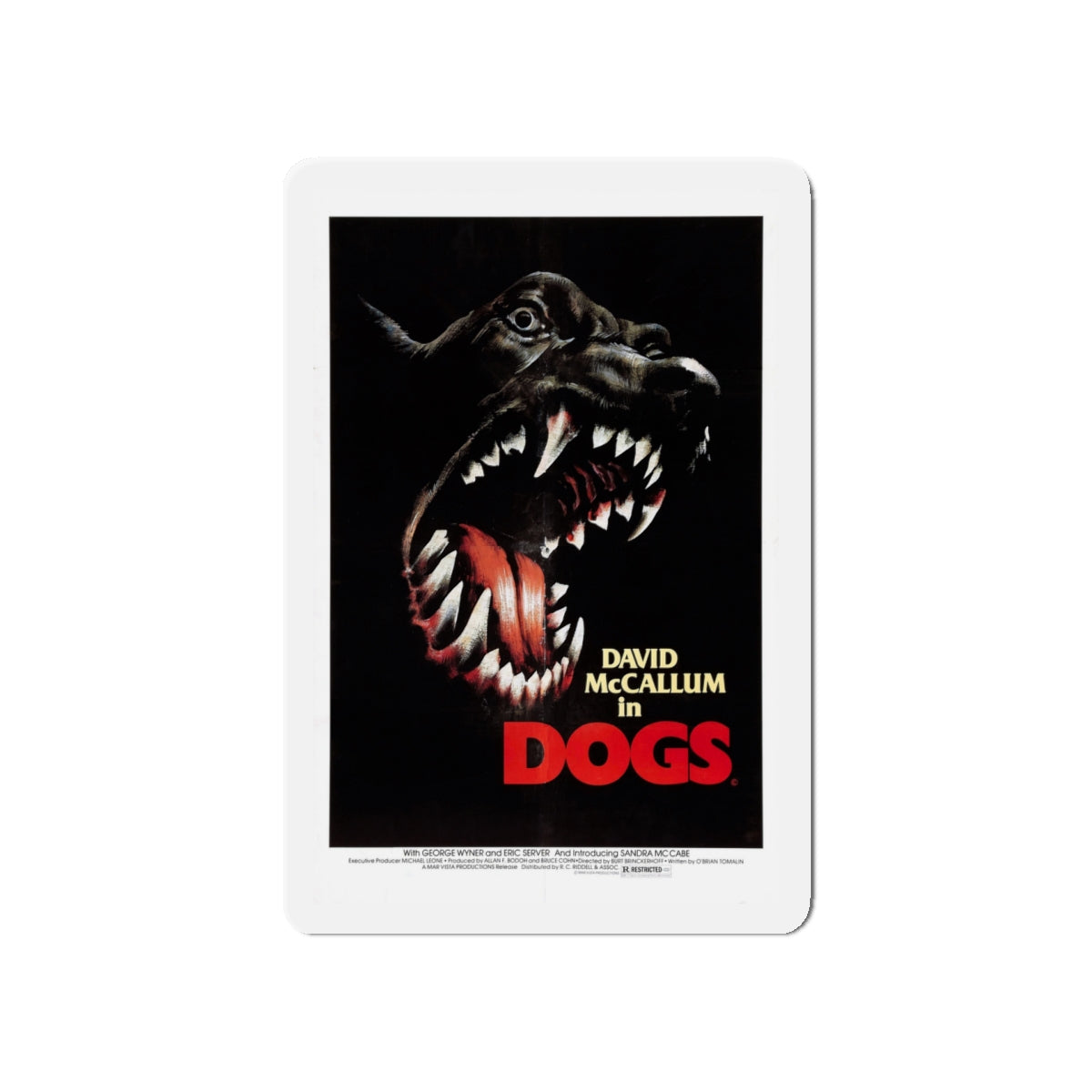 DOGS 1976 Movie Poster - Die-Cut Magnet-5" x 5"-The Sticker Space