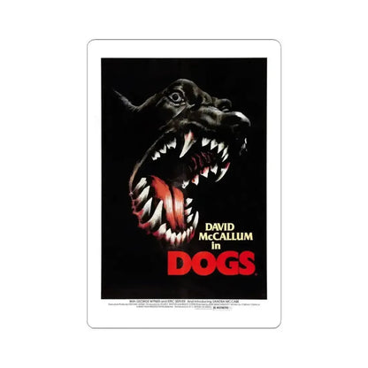 DOGS 1976 Movie Poster - STICKER Vinyl Kiss-Cut Decal 3 Inch White - The Sticker Space