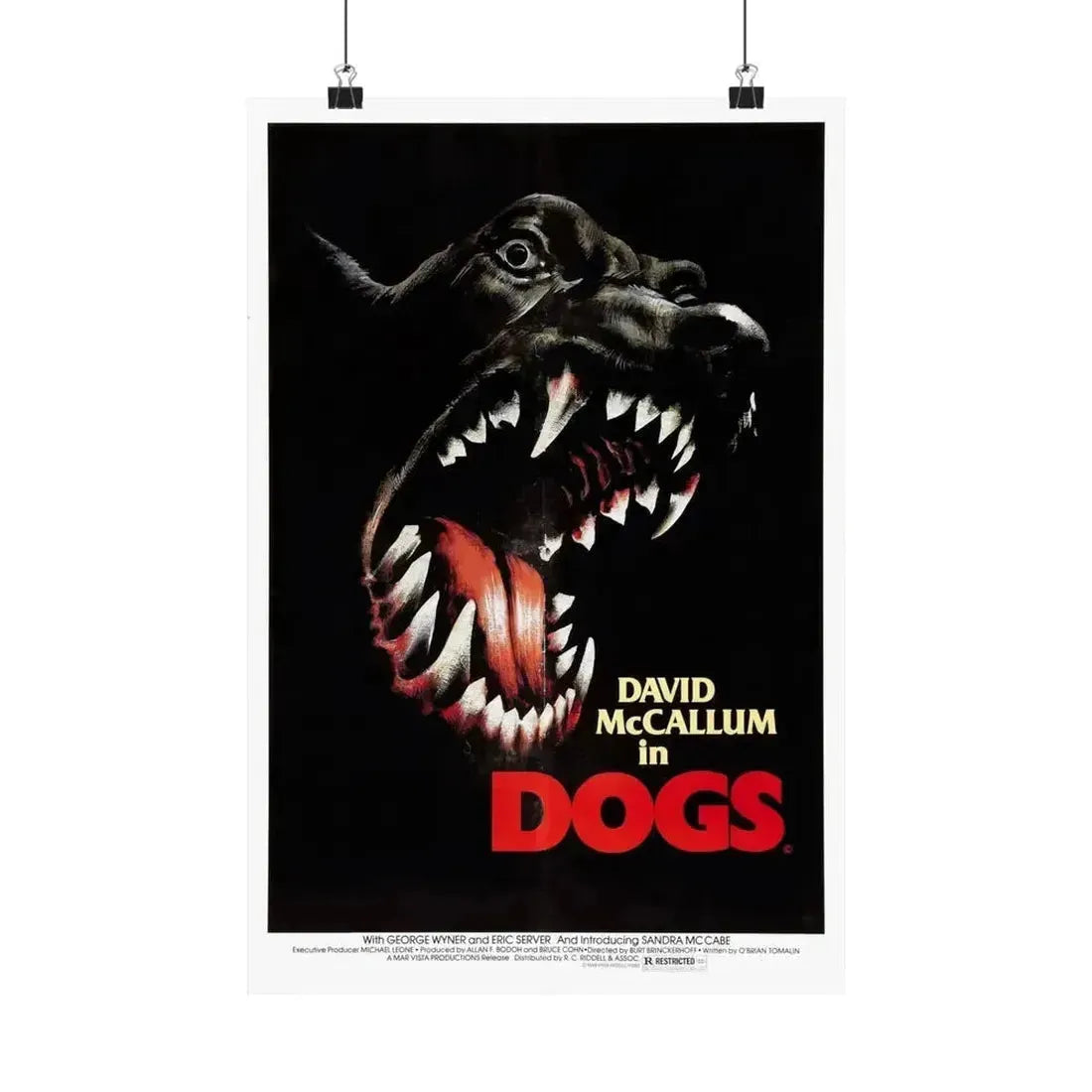 DOGS 1976 - Paper Movie Poster 12″ x 18″ Matte - The Sticker Space