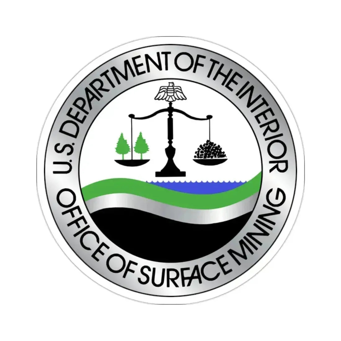 DOI Office of Surface Mining STICKER Vinyl Die-Cut Decal 2 Inch - The Sticker Space