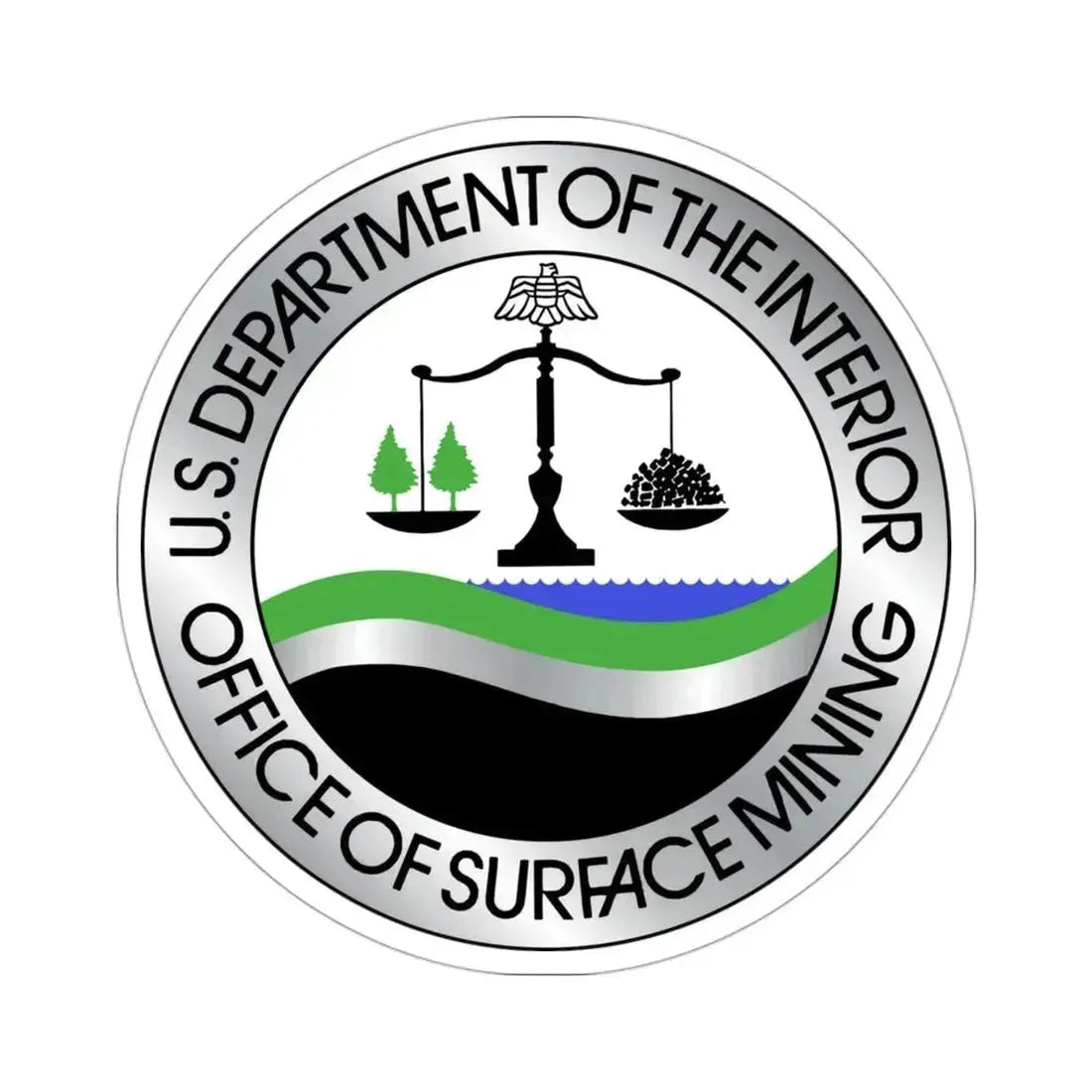 DOI Office of Surface Mining STICKER Vinyl Die-Cut Decal 3 Inch - The Sticker Space