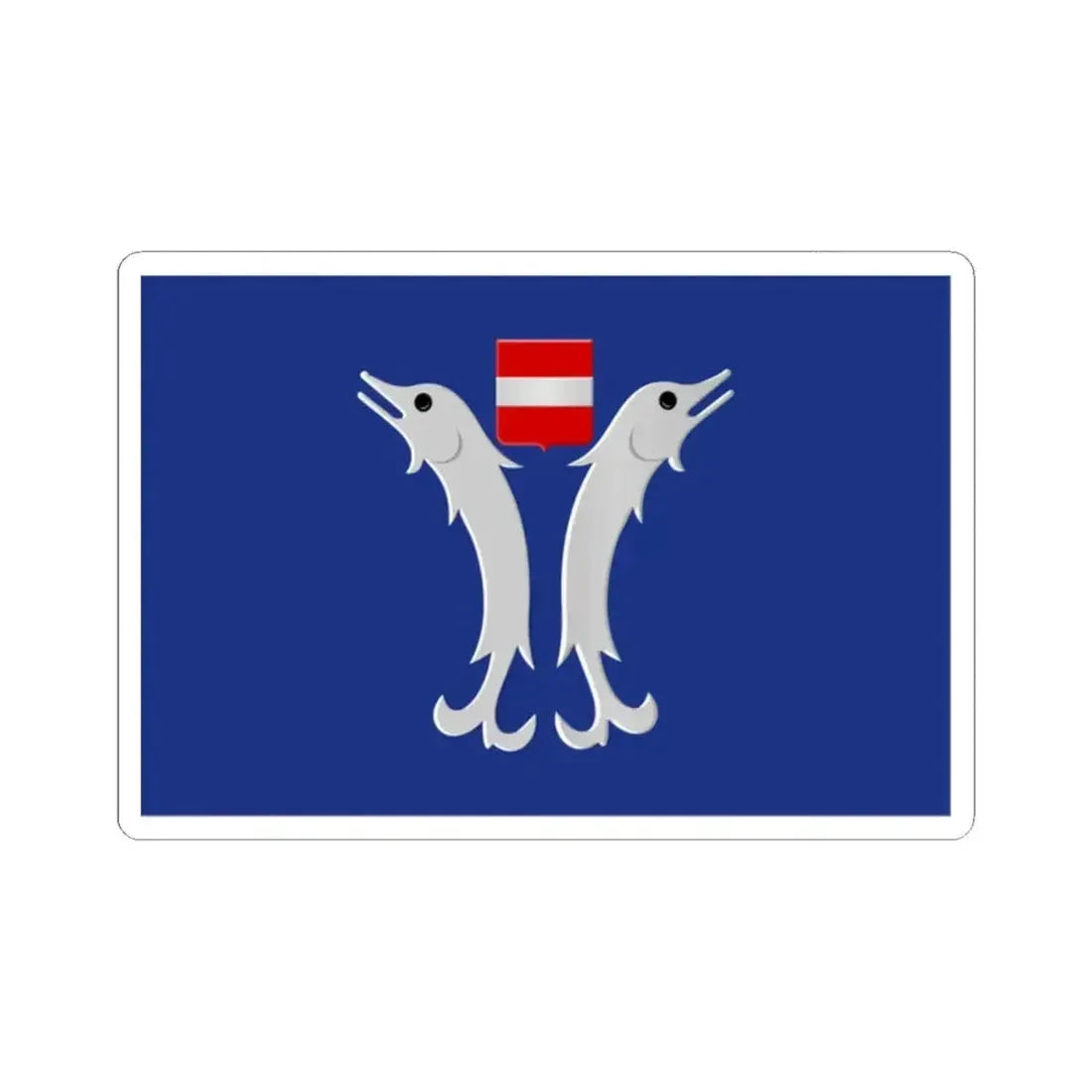 Doische vlag (Belgium) STICKER Vinyl Kiss-Cut Decal 2 Inch White - The Sticker Space