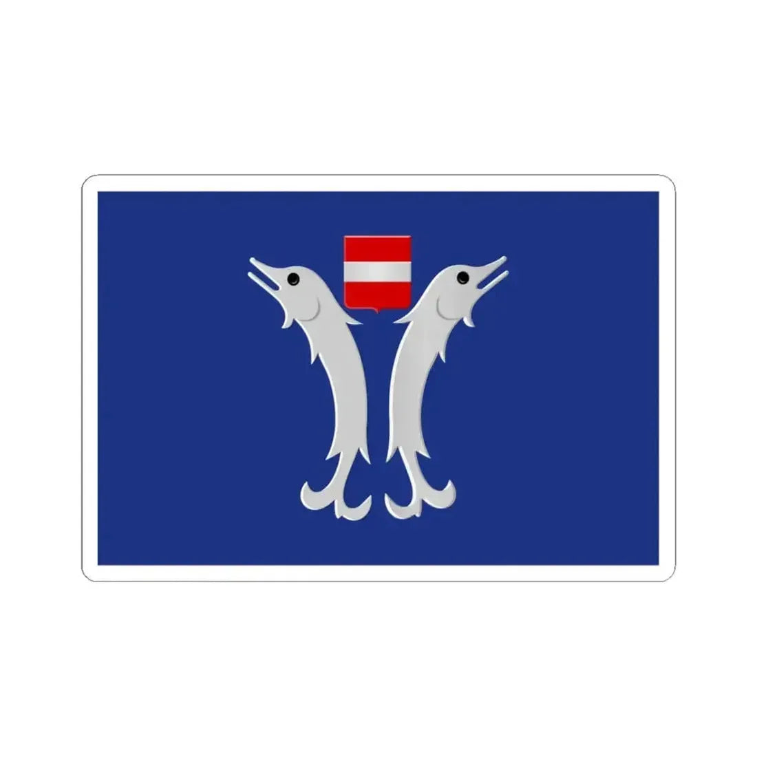 Doische vlag (Belgium) STICKER Vinyl Kiss-Cut Decal 3 Inch White - The Sticker Space