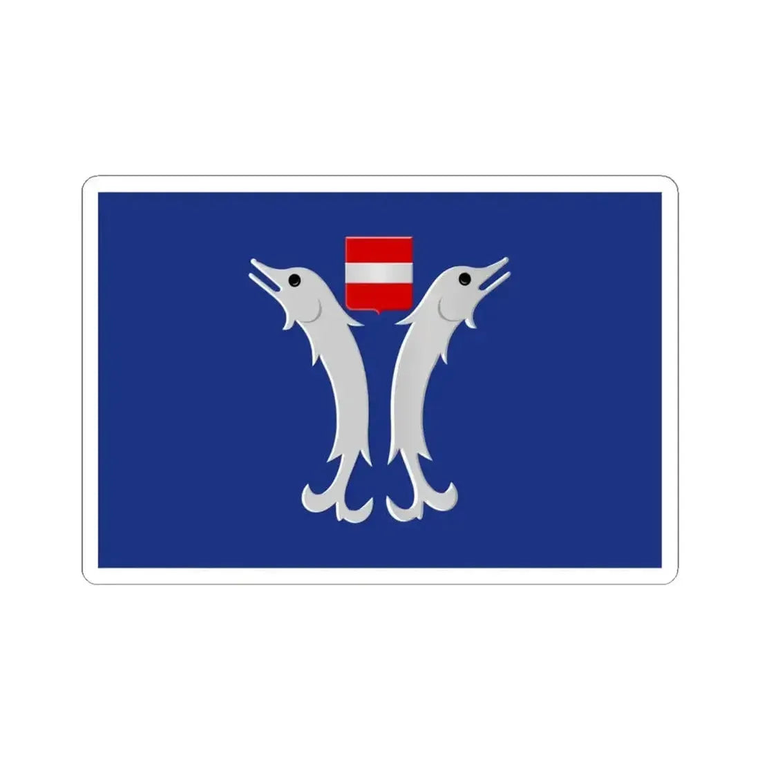 Doische vlag (Belgium) STICKER Vinyl Kiss-Cut Decal 4 Inch White - The Sticker Space