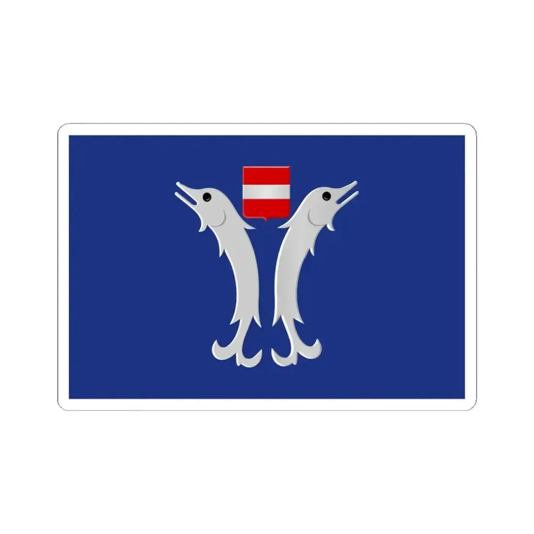 Doische vlag (Belgium) STICKER Vinyl Kiss-Cut Decal 6 Inch White - The Sticker Space