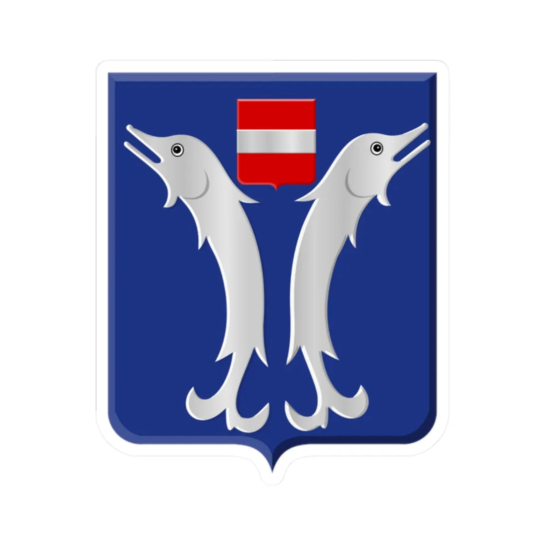 Doische wapen (Belgium) (Coat of Arms) STICKER Vinyl Kiss-Cut Decal - The Sticker Space