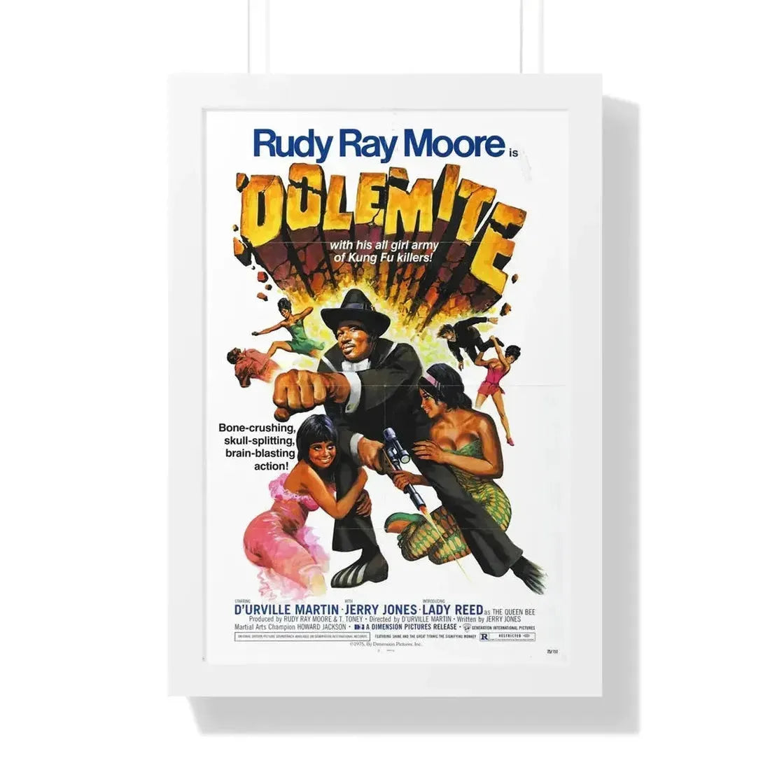 DOLEMITE 1975 - Framed Movie Poster - The Sticker Space
