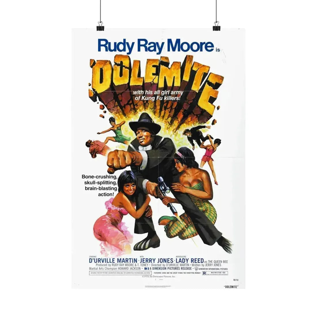 DOLEMITE 1975 - Paper Movie Poster 16″ x 24″ Matte - The Sticker Space