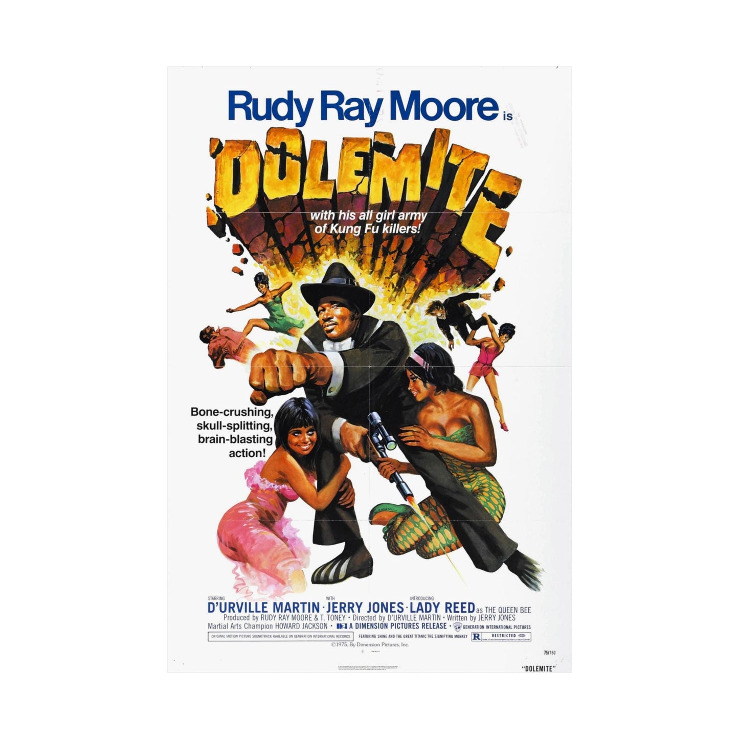 DOLEMITE 1975 - Paper Movie Poster-The Sticker Space