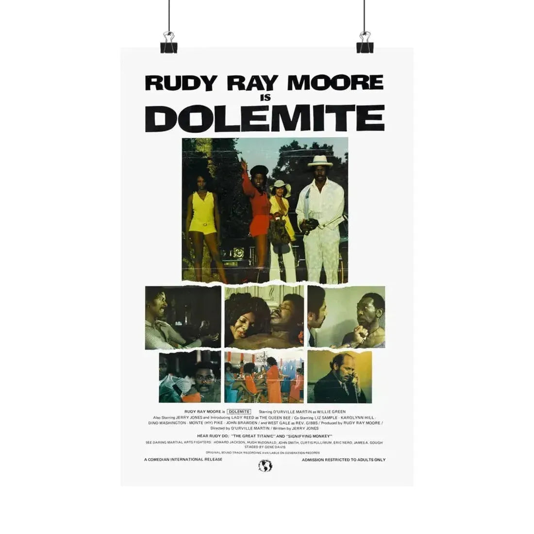DOLEMITE (2) 1975 - Paper Movie Poster 12″ x 18″ Matte - The Sticker Space