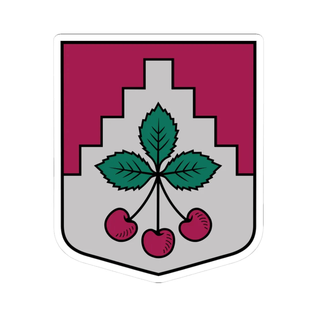 Ēdoles pagasta ģerbonis (Latvia) (Coat of Arms) STICKER Vinyl Kiss-Cut Decal 3 Inch White - The Sticker Space