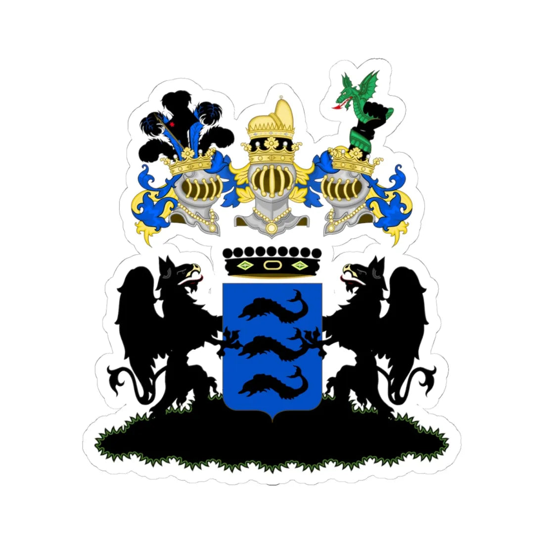 Dolfin-Wappen (Italy) (Coat of Arms) STICKER Vinyl Kiss-Cut Decal 4 Inch White - The Sticker Space