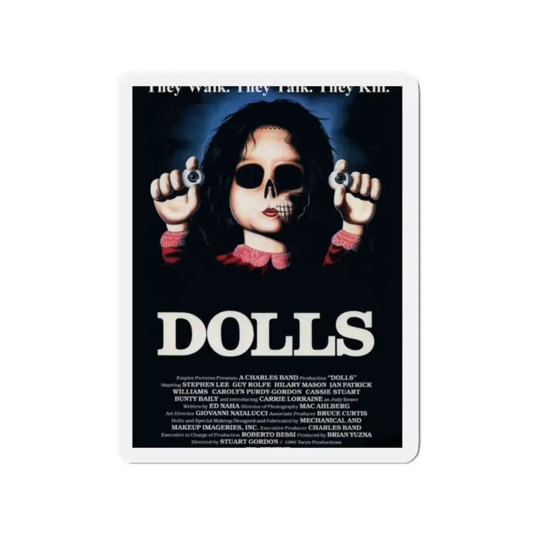 DOLLS 1986 Movie Poster - Refrigerator Magnet 2 Inch - The Sticker Space