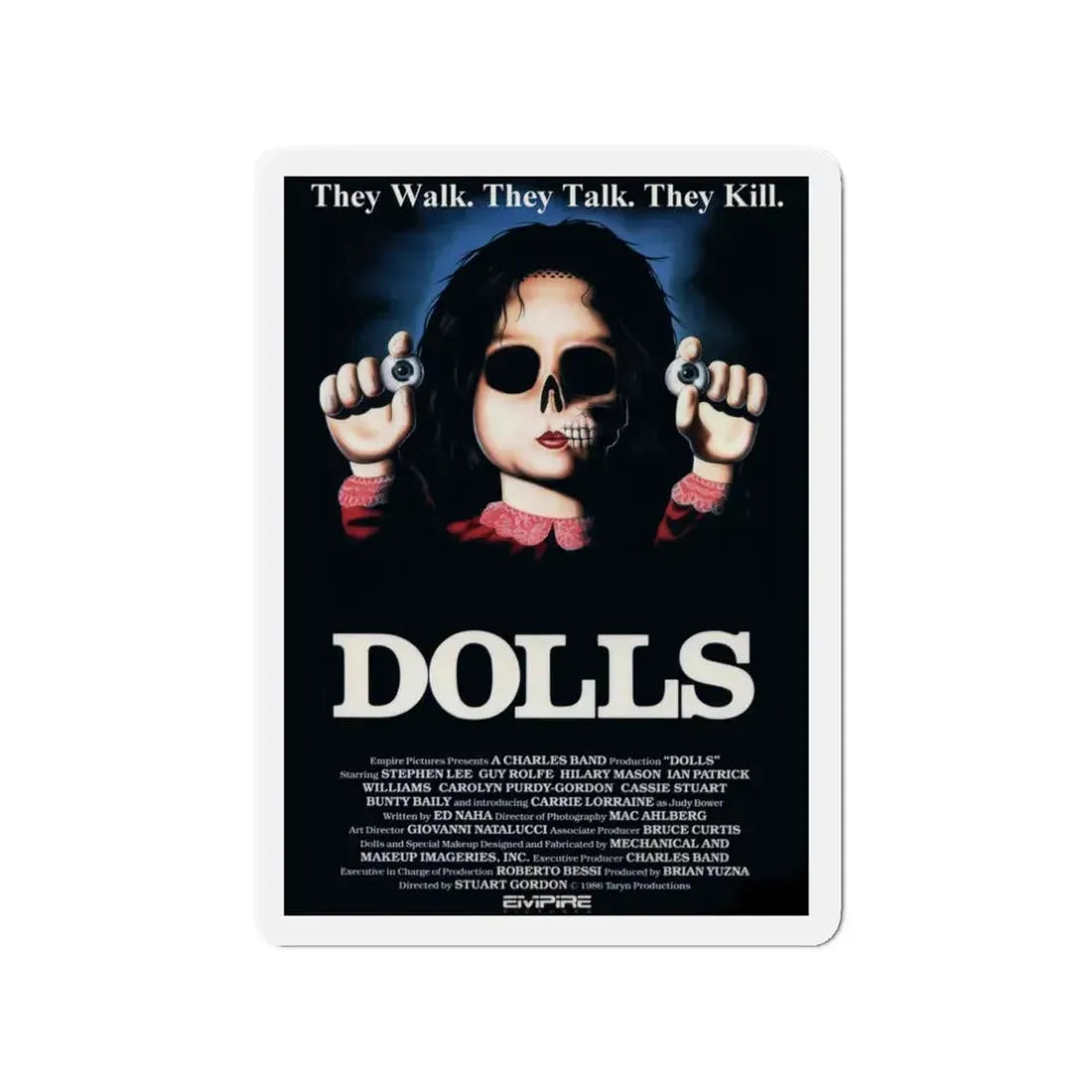 DOLLS 1986 Movie Poster - Refrigerator Magnet 3 Inch - The Sticker Space