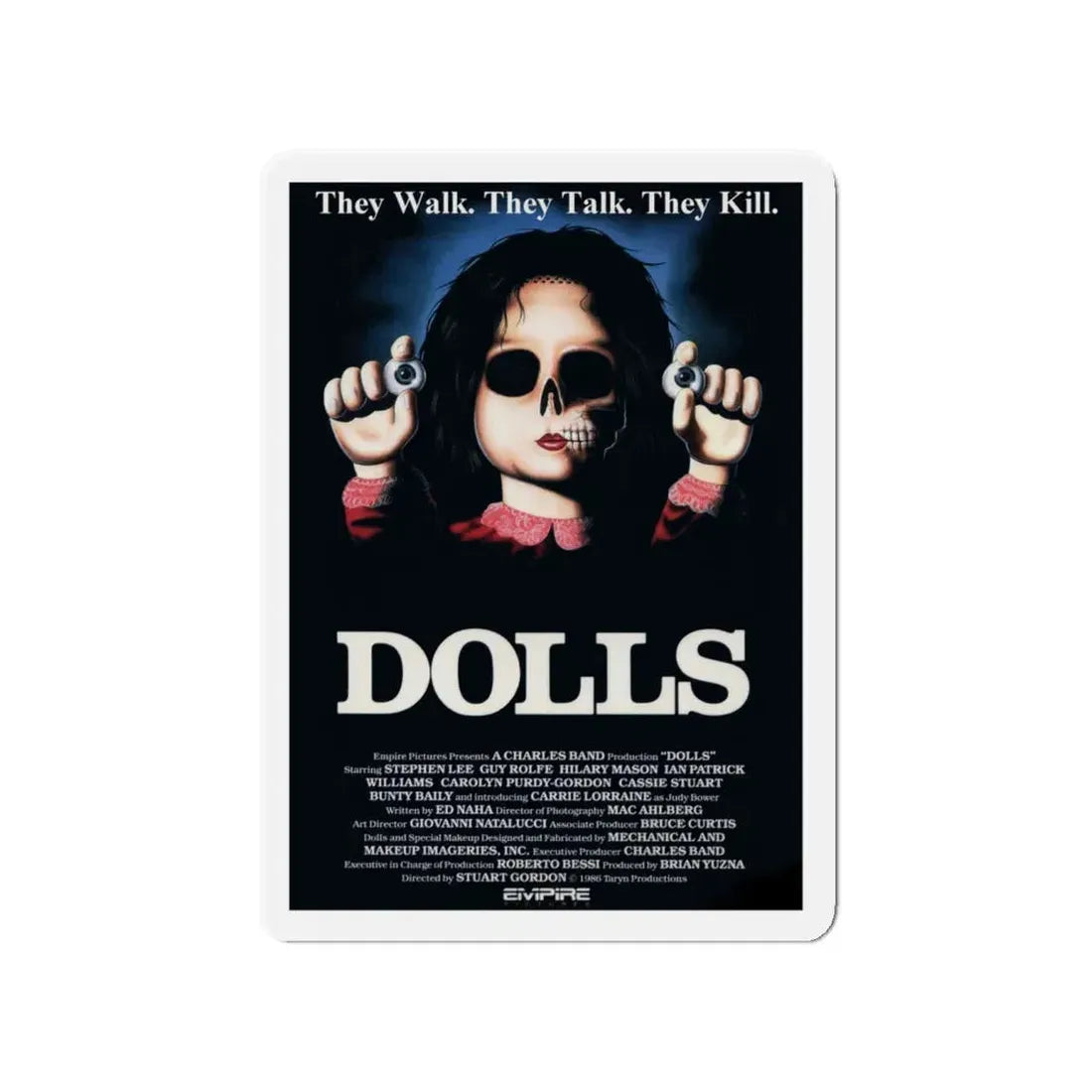 DOLLS 1986 Movie Poster - Refrigerator Magnet 4 Inch - The Sticker Space
