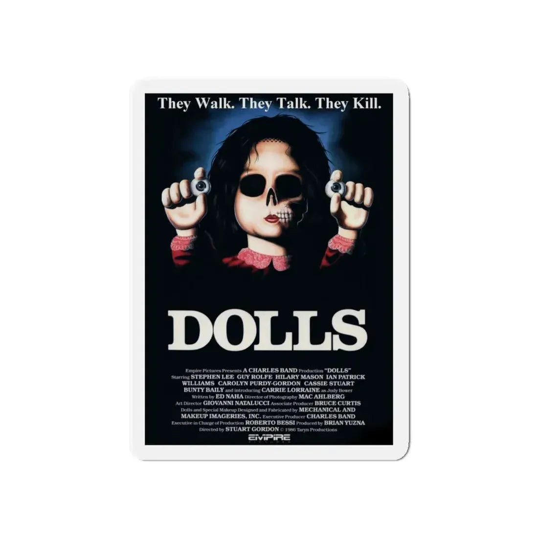DOLLS 1986 Movie Poster - Refrigerator Magnet 5 Inch - The Sticker Space