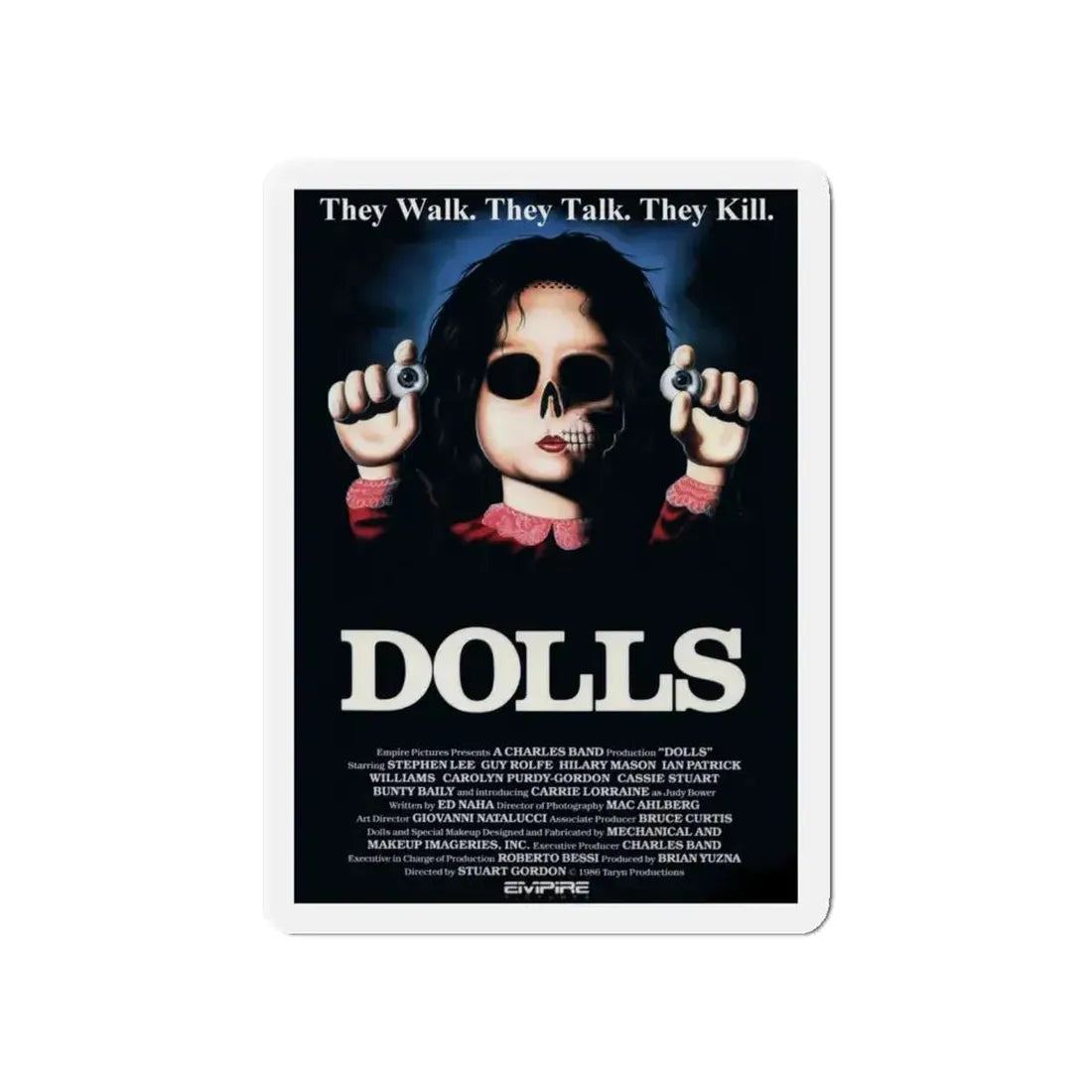 DOLLS 1986 Movie Poster - Refrigerator Magnet - The Sticker Space