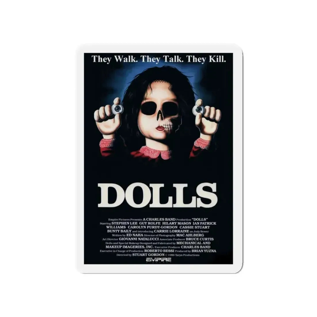 DOLLS 1986 Movie Poster - Refrigerator Magnet - The Sticker Space