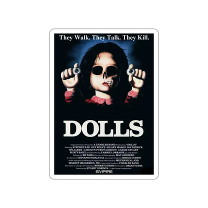 DOLLS 1986 Movie Poster STICKER Vinyl Die-Cut Decal 4 Inch - The Sticker Space