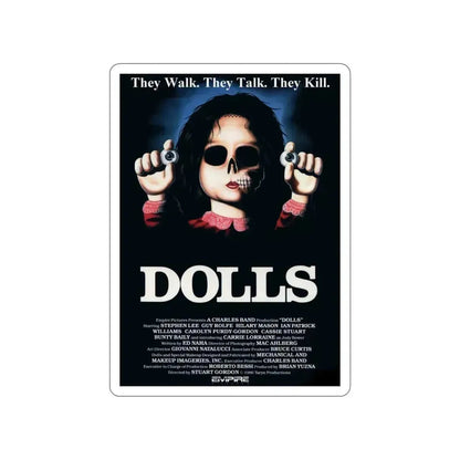 DOLLS 1986 Movie Poster STICKER Vinyl Die-Cut Decal 5 Inch - The Sticker Space