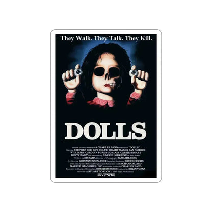 DOLLS 1986 Movie Poster STICKER Vinyl Die-Cut Decal 6 Inch - The Sticker Space