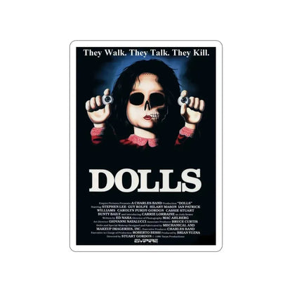 DOLLS 1986 Movie Poster STICKER Vinyl Die-Cut Decal - The Sticker Space