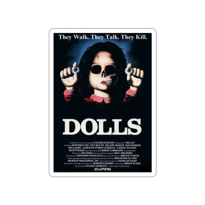 DOLLS 1986 Movie Poster STICKER Vinyl Die-Cut Decal - The Sticker Space