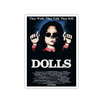 DOLLS 1986 Movie Poster STICKER Vinyl Die-Cut Decal - The Sticker Space